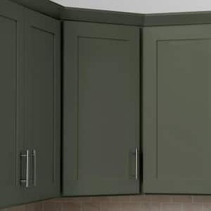 Avondale 24 in. W x 24 in. D x 36 in. H Ready to Assemble Plywood Shaker Diagonal Corner Kitchen Cabinet in Fern Green