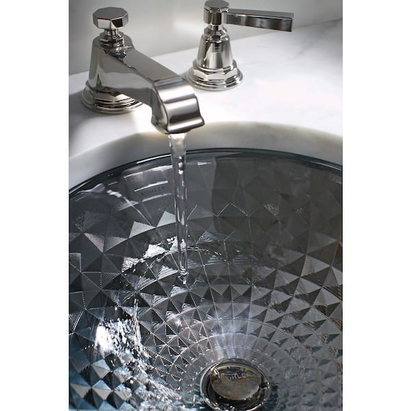 KOHLER Kallos Undermount Glass Bathroom Sink in Ice
