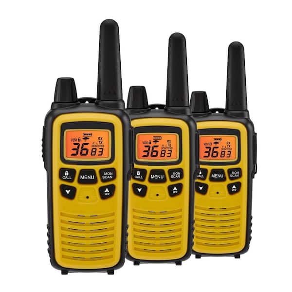 Durable 30 Mile Range Rechargeable Waterproof Digital 2-Way Radio with Charger 3-Pack