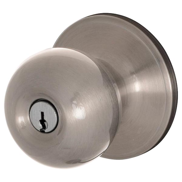 ESSENTIALS by Schlage Morrow Stainless Steel Keyed Entry Door