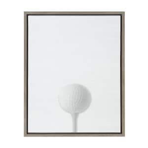 Sylvie "Golf Ball Portrait" Framed Canvas Sports Wall Art 24 in. x 18 in.