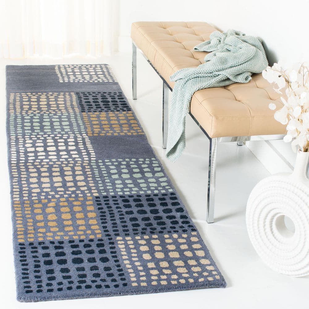 Wyndham 2 ft. x 9 ft. Gray/Multi Spotted Geometric Runner Rug price history on PriceWatchPro