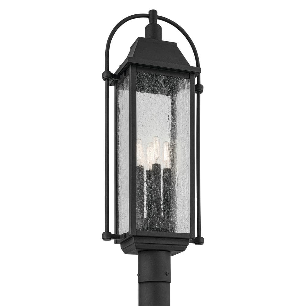 Harbor Row 4-Light Textured Black Aluminum Hardwired Waterproof Outdoor Post Light with No Bulbs Included (1-Pack) price history on PriceWatchPro