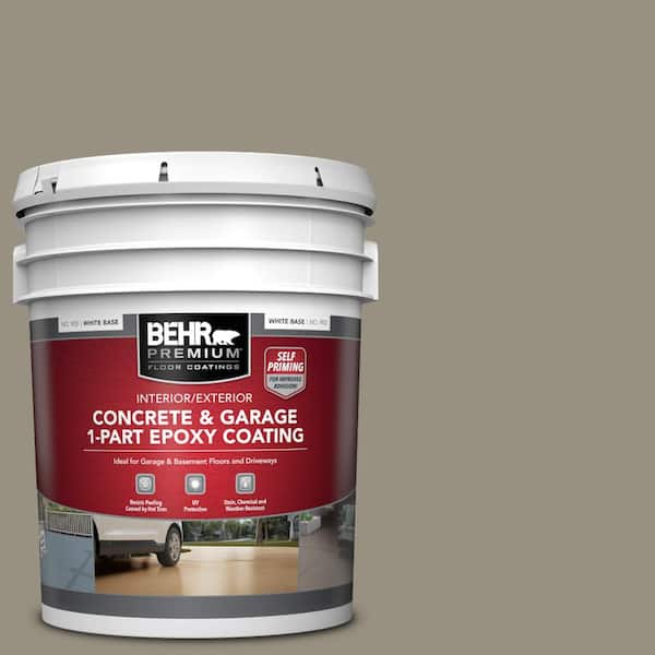 5 gal. #N320-5 Gray Squirrel Self-Priming 1-Part Epoxy Satin Interior/Exterior Concrete and Garage Floor Paint