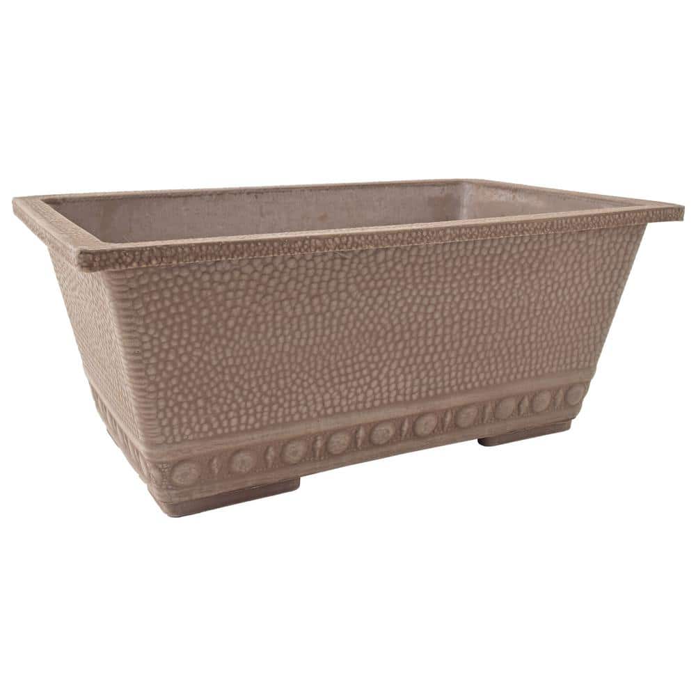 Arcadia Garden Products 13 in. x in. Taupe Composite Window Box FEL34TP  The Home Depot