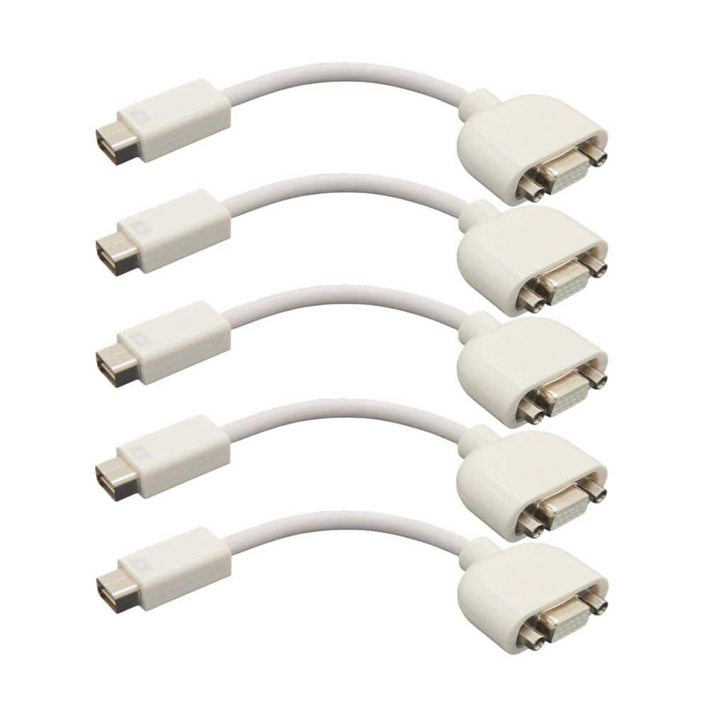 6 in. Mini-DVI Male to VGA Female Adapter White (5-Pack) price history on PriceWatchPro