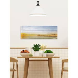 20 in. H x 60 in. W ''Malibu Pier'' by Parvez Taj Printed White Wood Wall Art