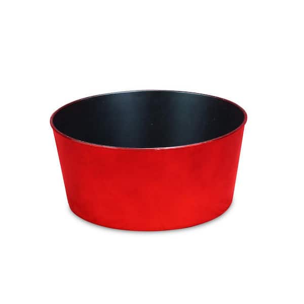11.5 in. x 5.25 in. Red Indoor/Outdoor Plastic Decorative Pots
