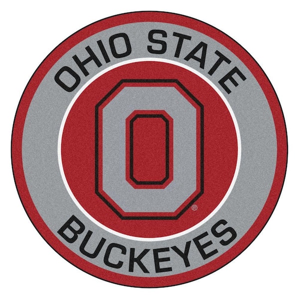 FANMATS NCAA Ohio State University Gray 2 ft. x 2 ft. Round Area Rug ...