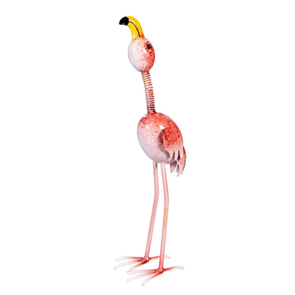 31 in. Metal Flamingo Mom Balancer with Wobble Baby Garden Statue Set price history on PriceWatchPro