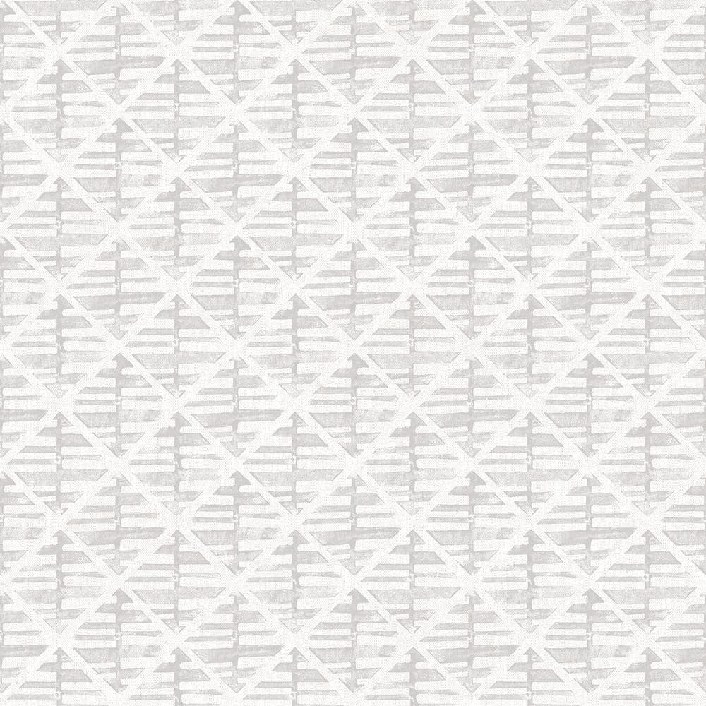 Bazaar Collection Light Grey Geometric Block Print Non-Woven Non-Pasted Wal