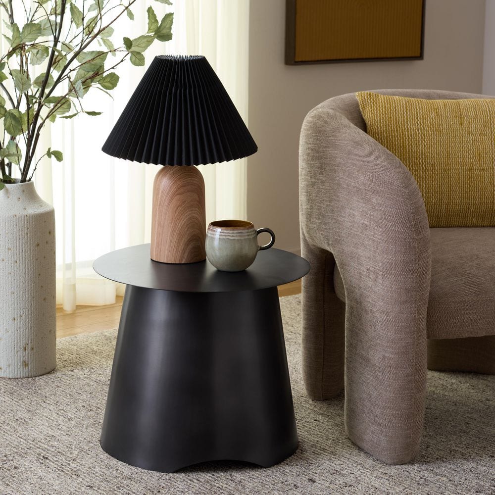 Aminchy 18 in. Antique Black Metal End Table price history on PriceWatchPro