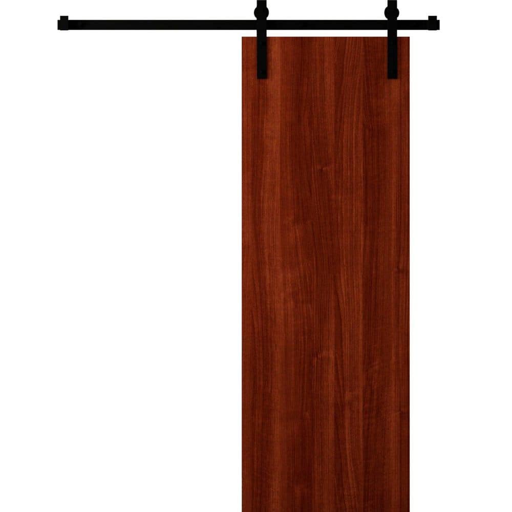3011 28 in. x 80 in. Sold Core Walnut Franko Color Wood Sliding Barn Door with Hardware Kit price history on PriceWatchPro