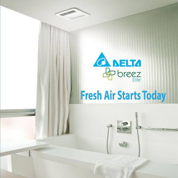 Delta Breez GreenBuilder Series 80 CFM Ceiling Bathroom Exhaust Fan with LED  Light and Humidity Sensor, ENERGY STAR GBR80HLED - The Home Depot