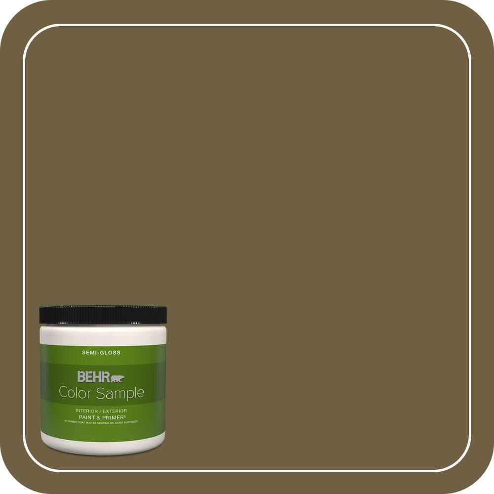 8 oz. #360F-7 Olive Shadow Semi-Gloss Interior/Exterior Paint & Primer Color Sample price history on PriceWatchPro