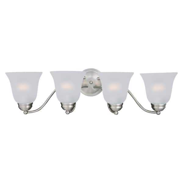 Maxim Lighting Basix 27 5 In 4 Light Satin Nickel Bath Vanity Light   Satin Nickel Maxim Lighting Vanity Lighting 2123 64 600 