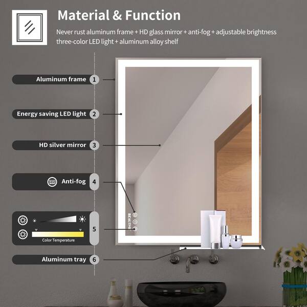 touch sensor led mirror