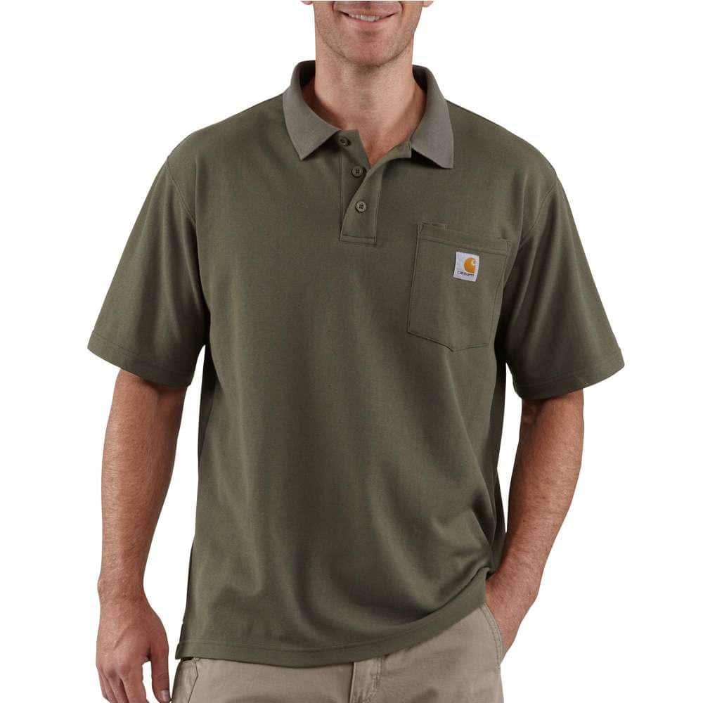 Carhartt Men's Regular XXXX Large Moss Cotton/Polyester Short-Sleeve  T-Shirt K570-MOS