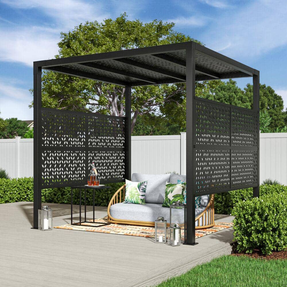 Aztek Black Polypropylene Decorative Screen Panel, 2 ft x 4 ft