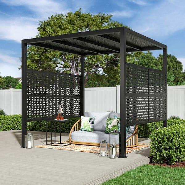 Barrette Outdoor Living 2 ft. x 4 ft. Black Aztek Polypropylene