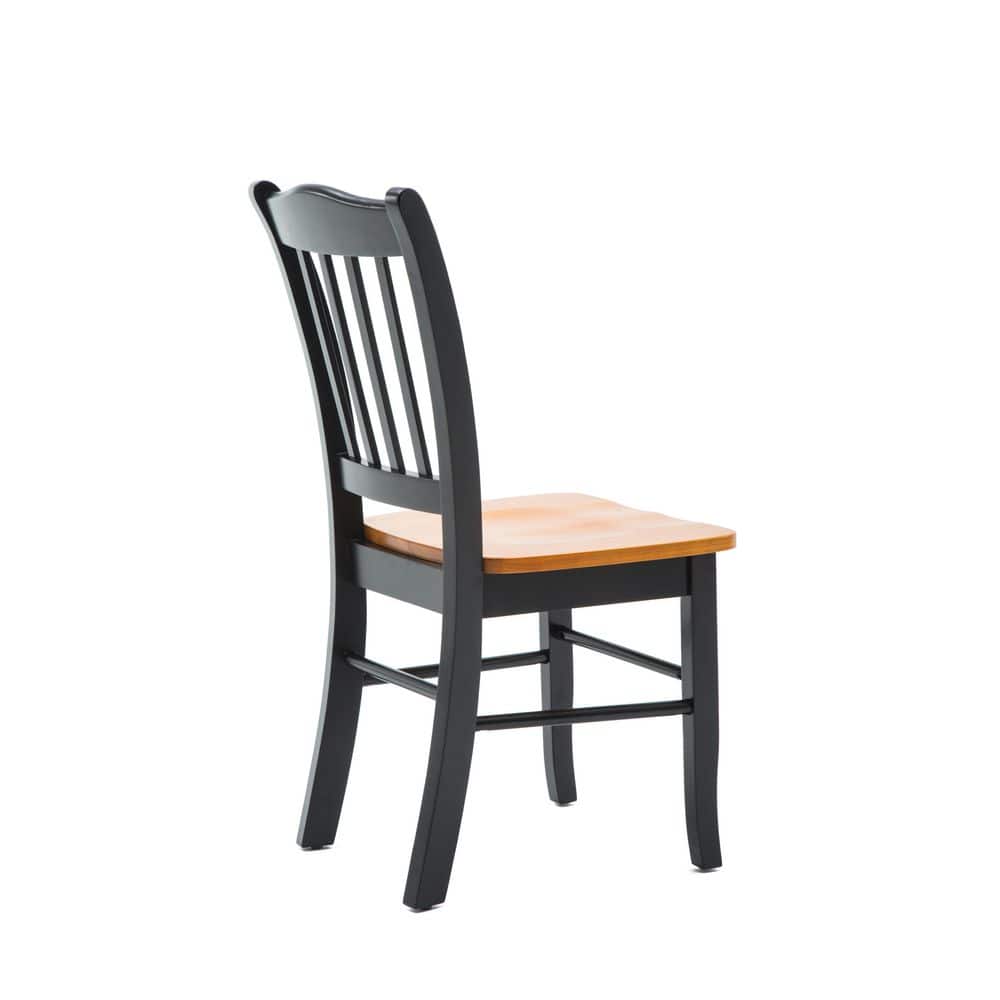 Black and Oak Shaker 5-Piece Solid Wood Dining Set