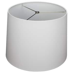 Hardback Wide Bottom White Fabric Lampshade Table Lamp Floor Lamp 8x17x11-Spider 