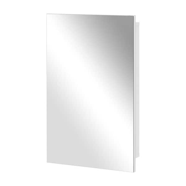 15.30 in. W x 23.50 in. H Rectangular Stainless Steel Medicine Cabinet with Mirror, Mirror Cabinet with Shelf