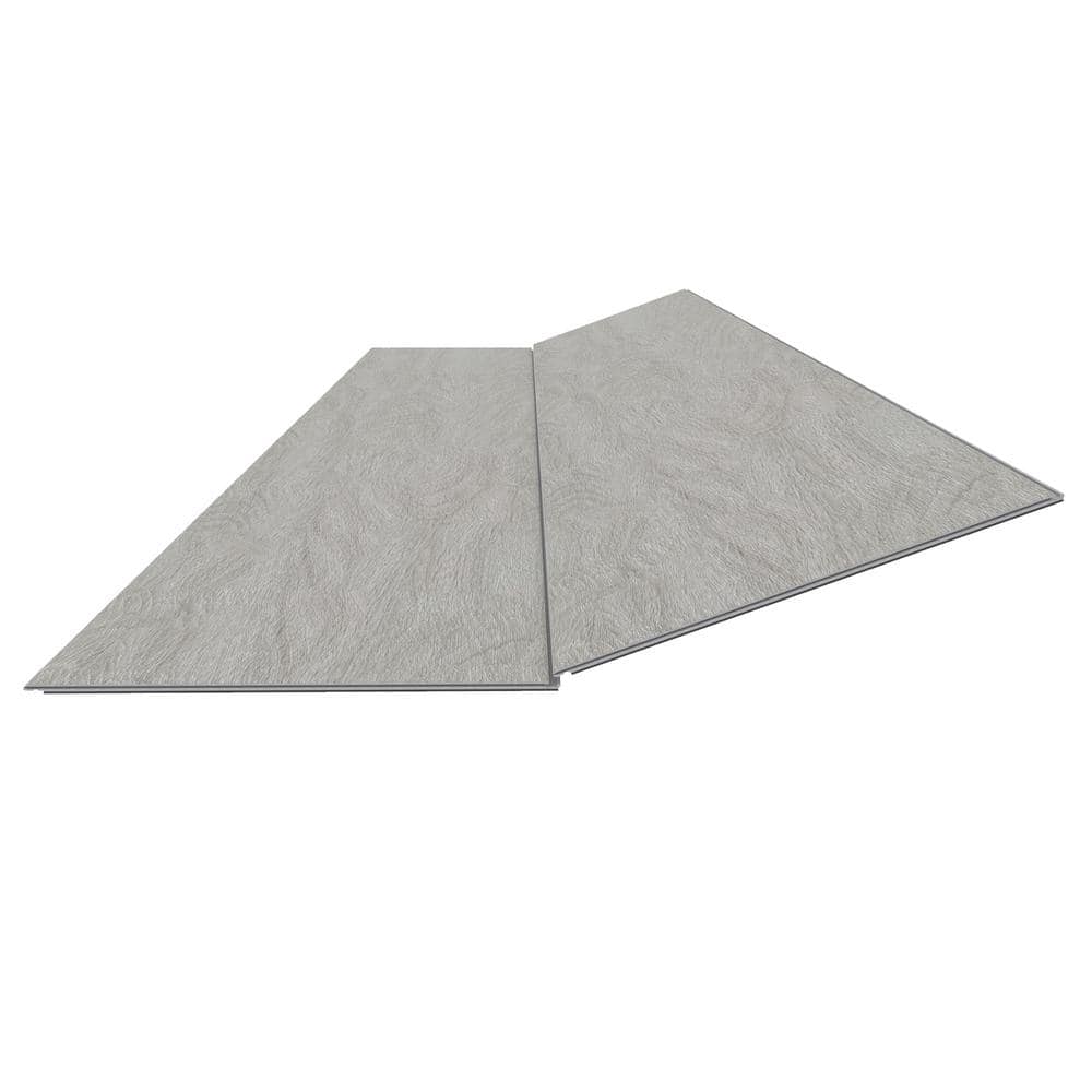 Clamshell Gray Extra Long Wide Waterproof Vinyl Plank Flooring
