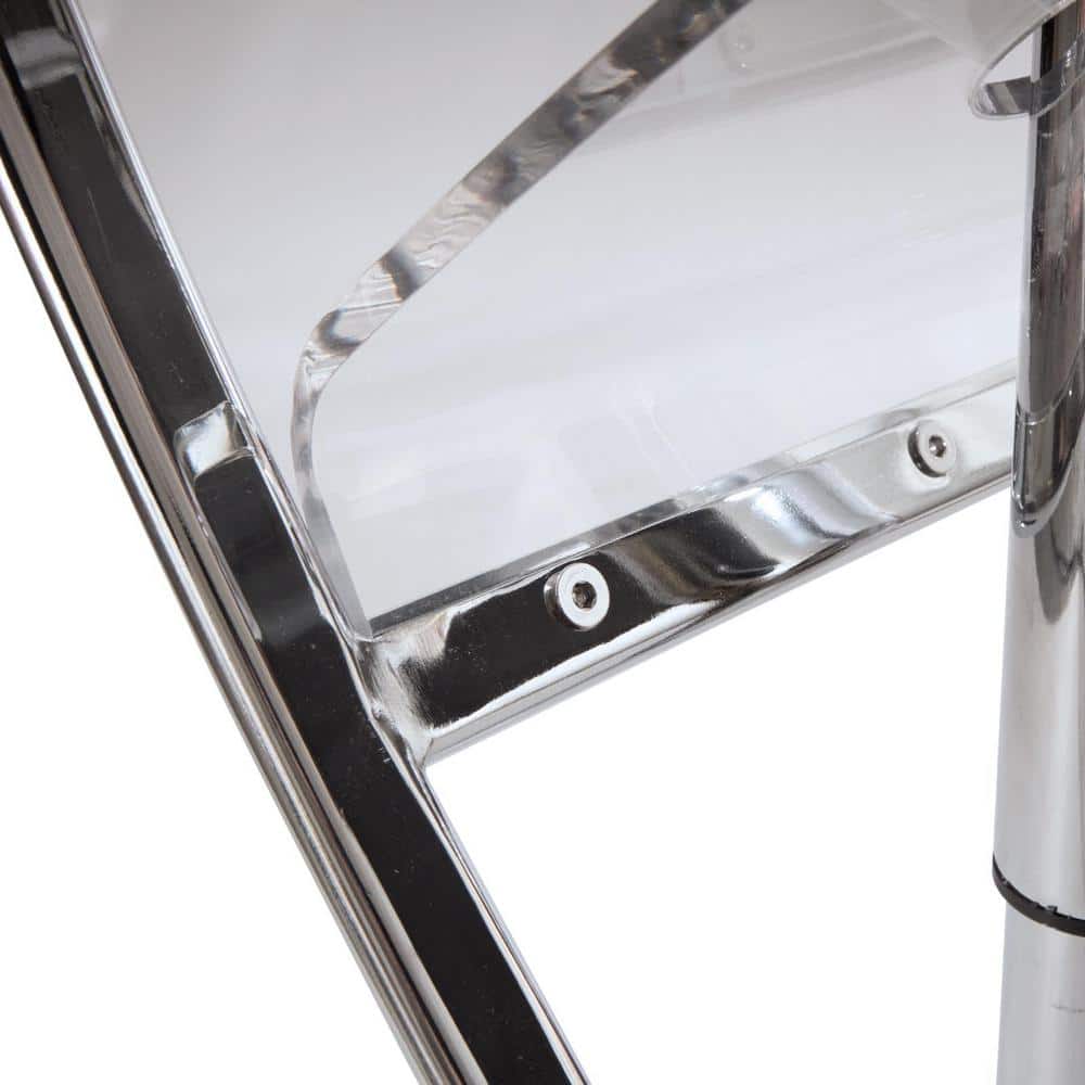 Napoli Clear Acrylic Adjustable Swivel Bar Stool