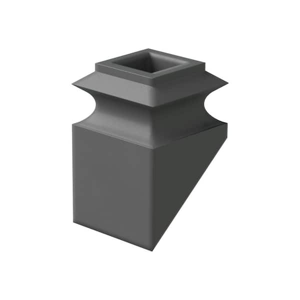 1 in. D x 1 in. W x 1 in. L Matte Nickel Aluminum Angled Baluster Shoe