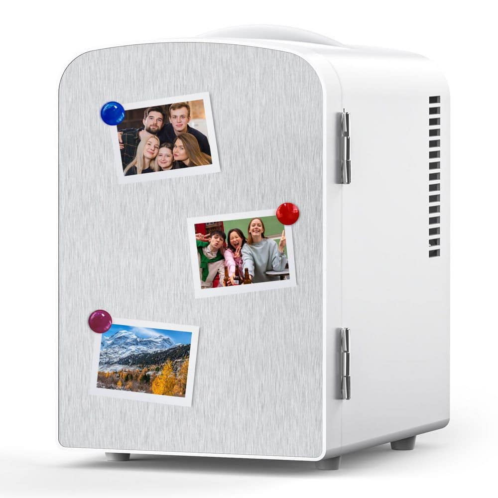 7.09 in. 0.15 cu. ft. 4L Mini Refrigerator, 6 Can Portable Mini Fridge for Drinks, Skincare & Makeup in White price history on PriceWatchPro