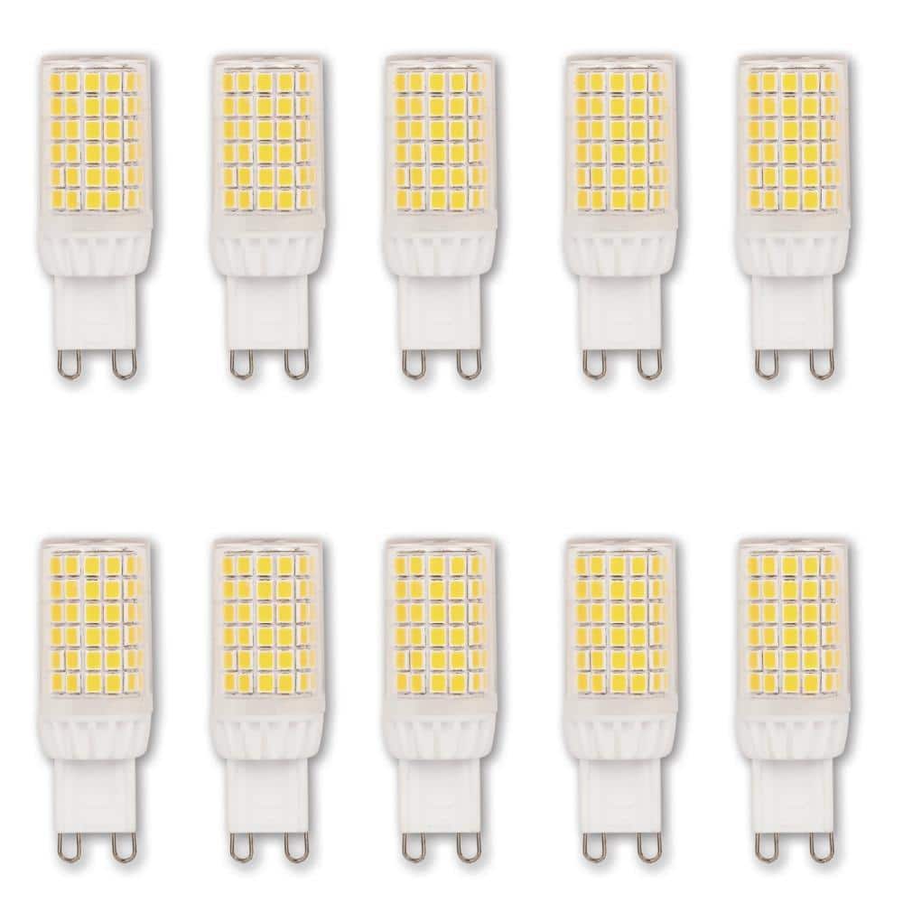 Clear Dimmable G9 LED Bi-pin Light Bulbs, 10-Pack