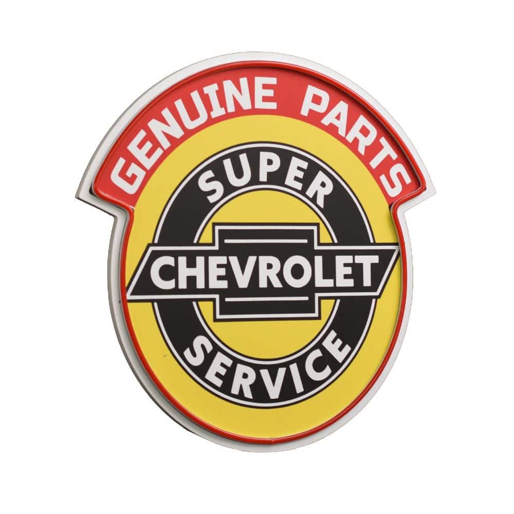 American Art Decor 16 in. x 16 in. Red Chevrolet Genuine Parts