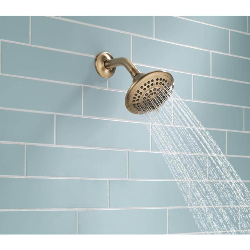 Champagne Bronze 5-Setting Wall Mounted Raincan Shower Head