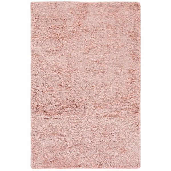 Casablanca 6 ft. x 9 ft. Pink Flokati Solid Color Area Rug
