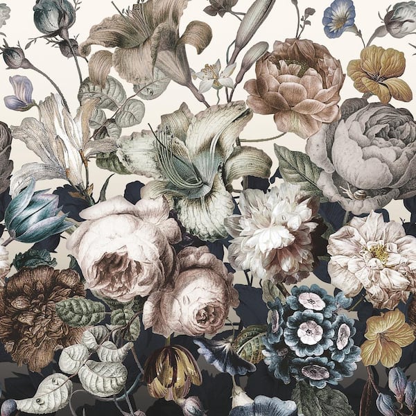 White Rachel Rose Paper Non-Pasted Matte Wall Mural