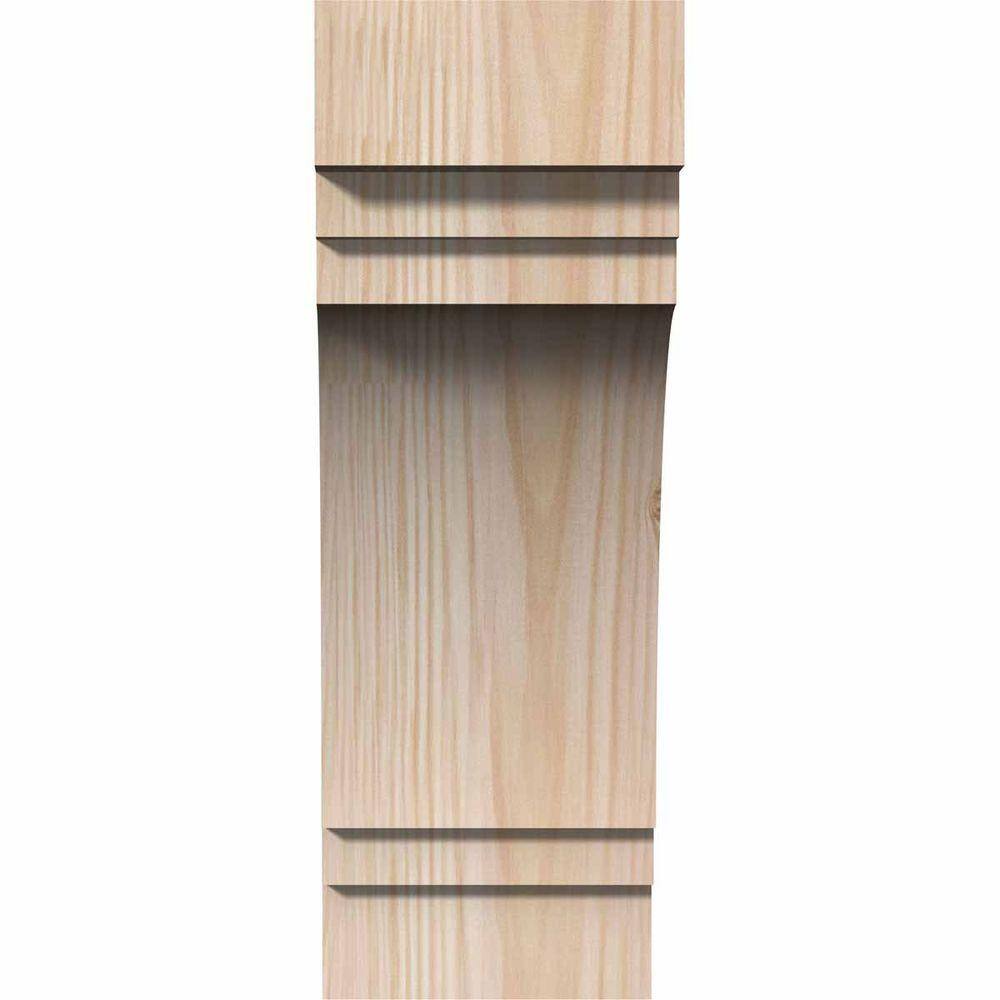 Douglas Fir Smooth Rustic Wood Corbel 3.5"W x 6"D x 10"H