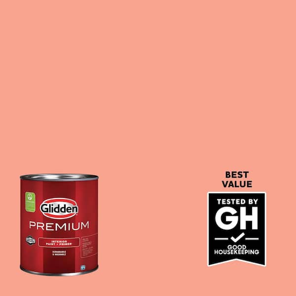 Glidden Premium 1 qt. PPG1193-5 Coral Serenade Flat Interior Latex Paint