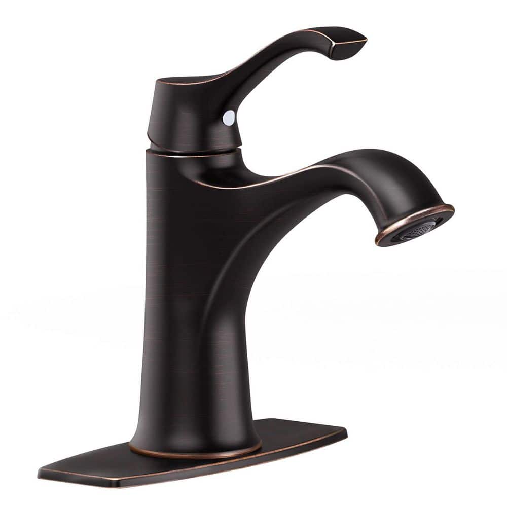 Single Handle Single Hole Bathroom Faucet with Deckplate in Oil Rubbed Bronze price history on PriceWatchPro