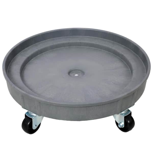900 lbs. Capacity 30-55 gal. Heavy Duty Plastic Drum Dolly Durable Drum Cart Barrel Dolly with 5-Swivel Casters Wheels