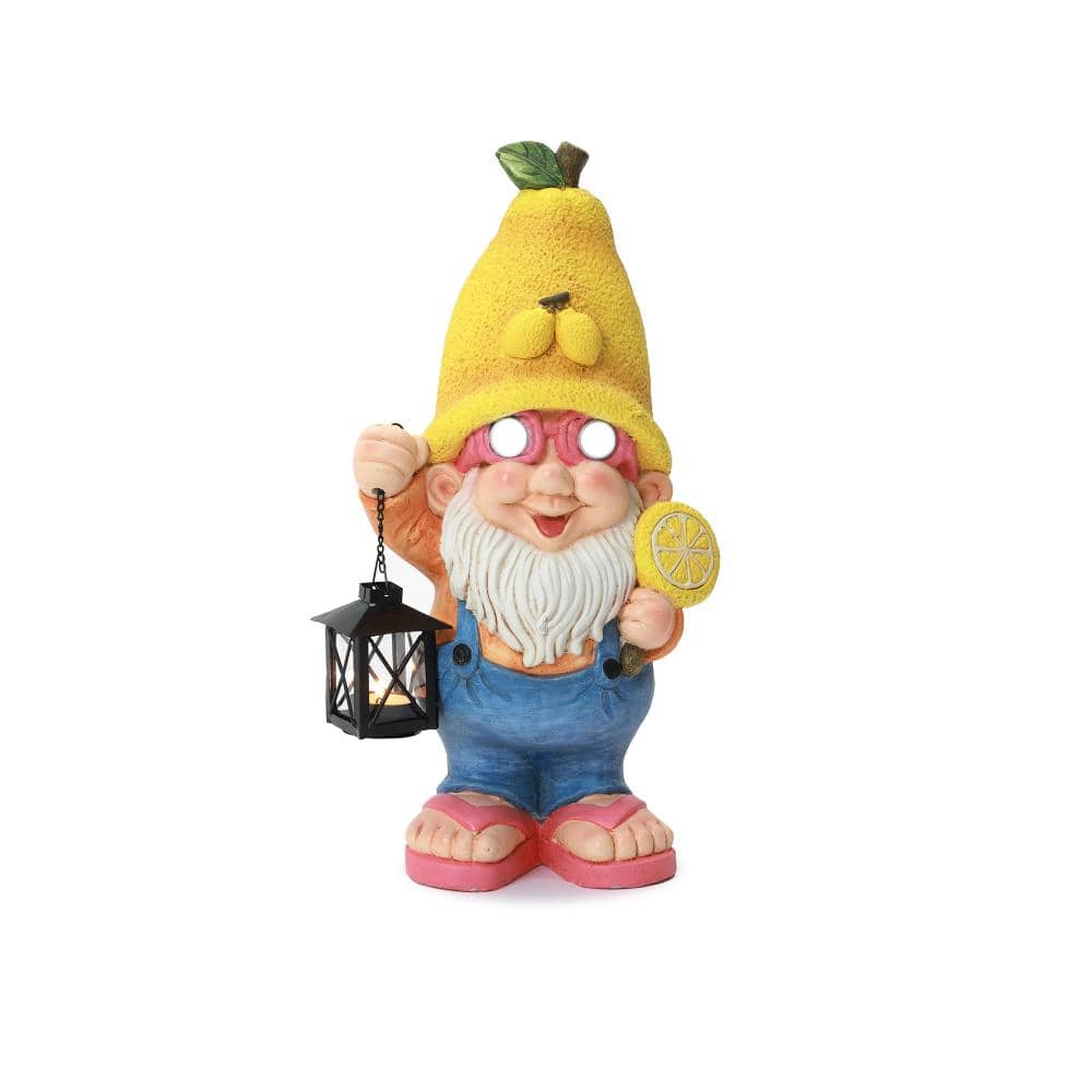 Lemon Grove Garden Gnome with Lantern, Whimsical Outdoor Statue in Solar-Power Sunglasses price history on PriceWatchPro