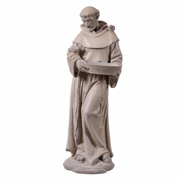 HI-LINE GIFT LTD St Francis Of Assisi Birdbath Garden Statue