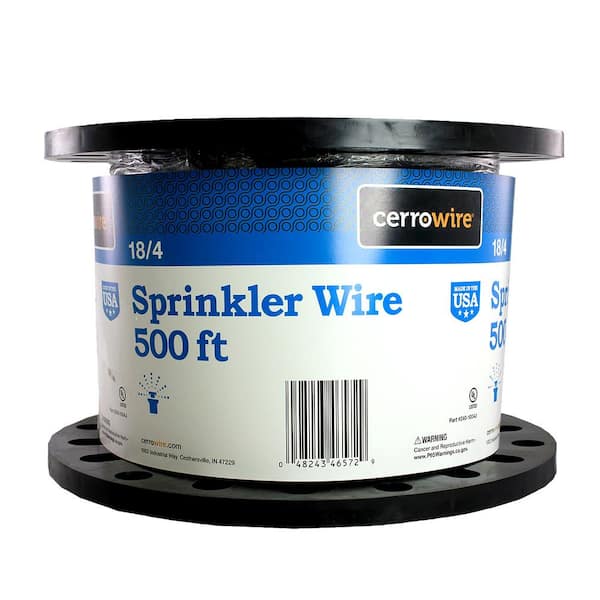 Cerrowire 500 ft. 18/4 Black Solid Copper Sprinkler Wire
