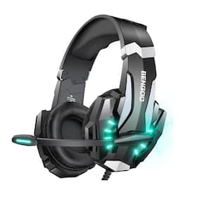 Black Wired Gaming Noise Cancelling Over the Ear Headphones