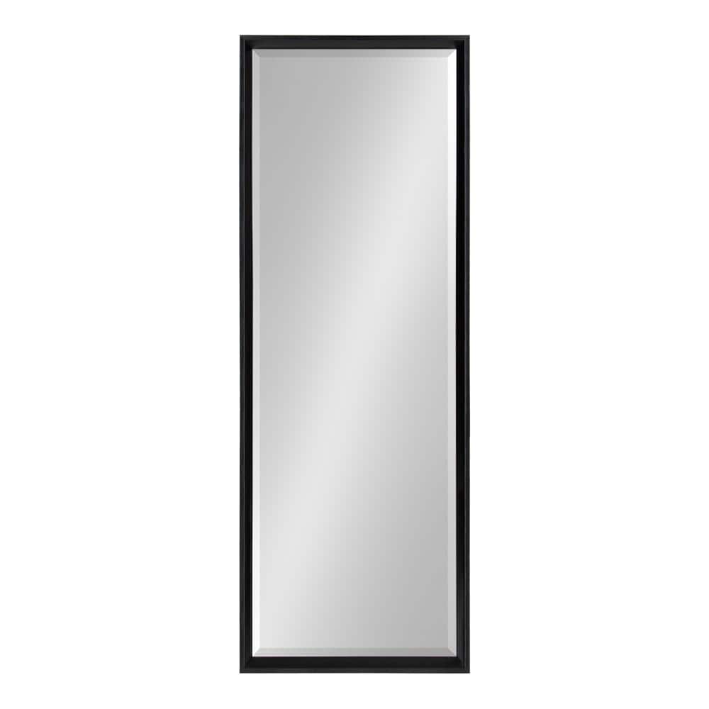 Calter Modern Black Full-Length Rectangular Wall Mirror, 55.75"