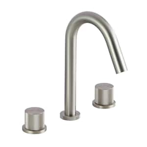 8 in. Widespread Double Handle Bathroom Sink Faucet 3 Hole in Brushed Nickel