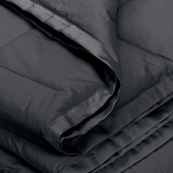 LaCrosse Down Charcoal Gray 1-Size Throw Blanket