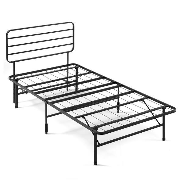 Zinus Smartbase Black Twin Metal Bed, Steel Smart Base Bed Frame Black