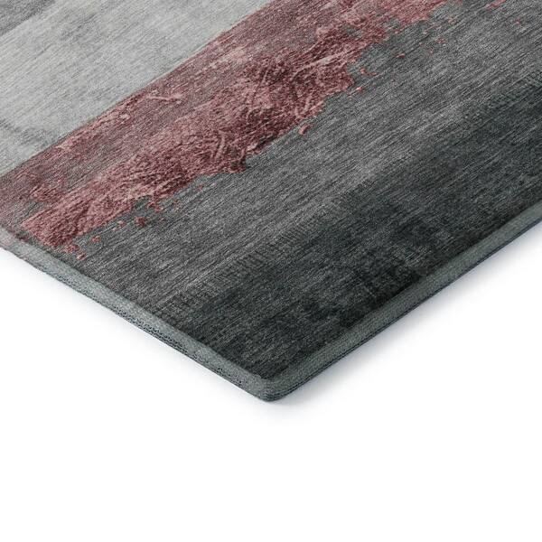 Mayfield Premium Machine Washable Abstract AMF1883 Blush 8 ft. x 10 ft. Area Rug