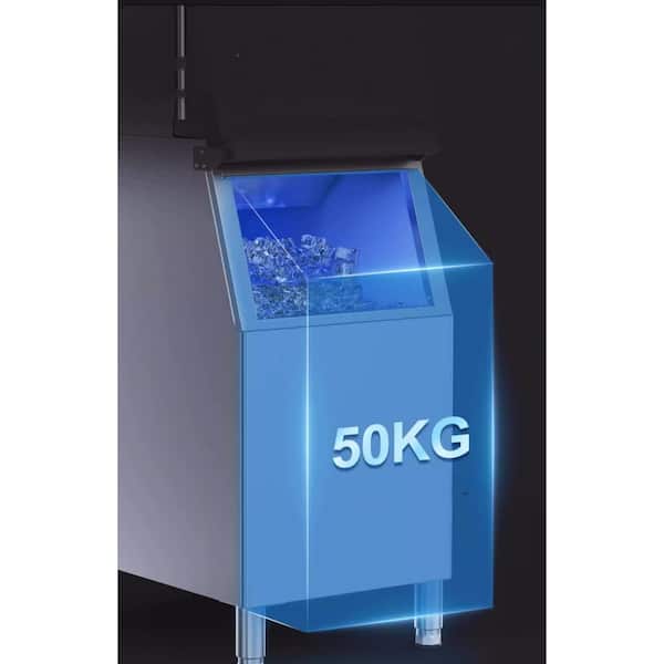 350 lbs. Freestanding Commercial Ice Maker in Stainless Steel